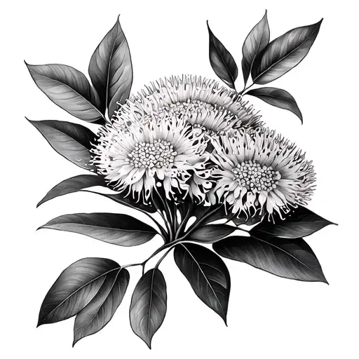 Pohutukawa tattoo design idea