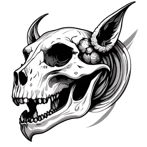 Animal Skull tattoo design idea