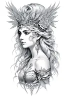 freya goddess tattoo design idea