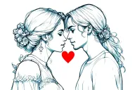 Renato and Sofia with a heart tattoo design idea