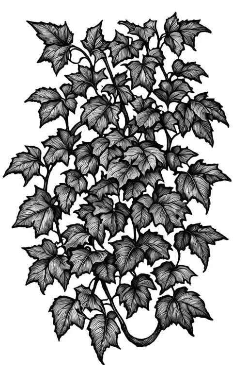 ivy vines tattoo design idea