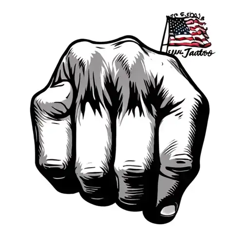 American fist tattoo design idea
