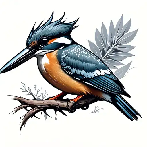 Kingfisher tattoo design idea