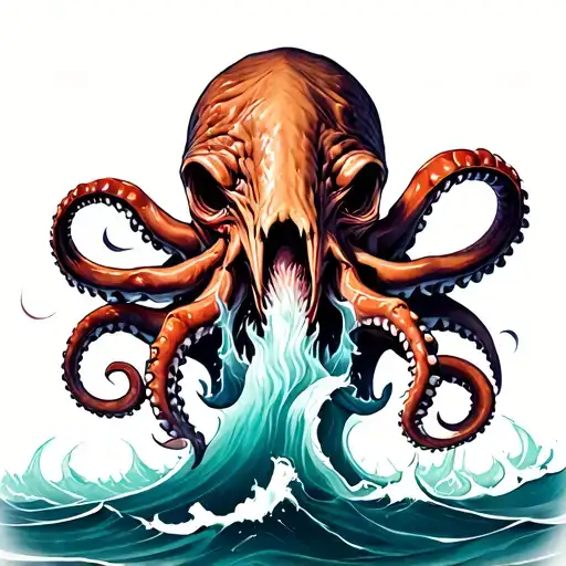 kraken hand tattoo tattoo design idea