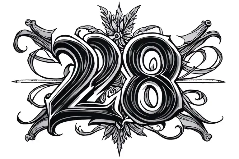 august 28 2007 in roman numerals with a design tattoo design idea