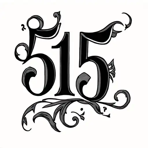 numbers 5150 tattoo design idea