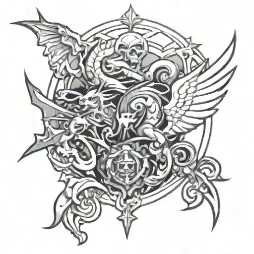 arcane league tattoo design idea