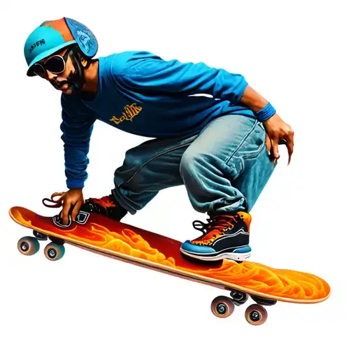 skate tattoo design idea