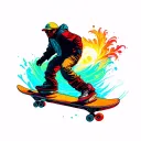 skate tattoo design idea