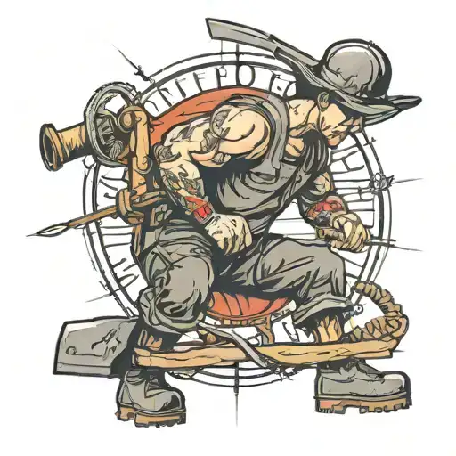 Lineman gaffs tattoo design idea