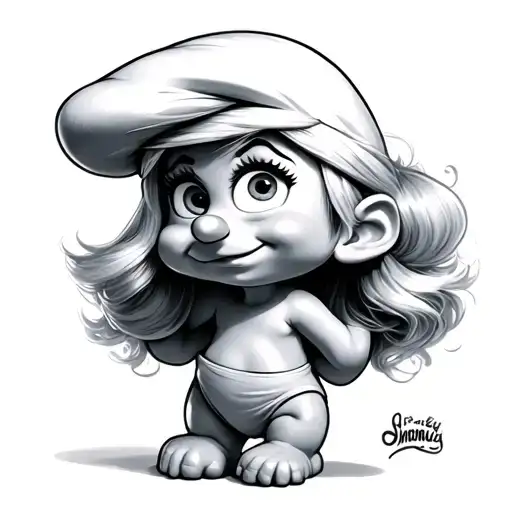 Smurfette tattoo design idea