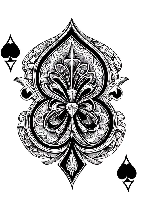 7 spades and 2 diamonds tattoo design idea