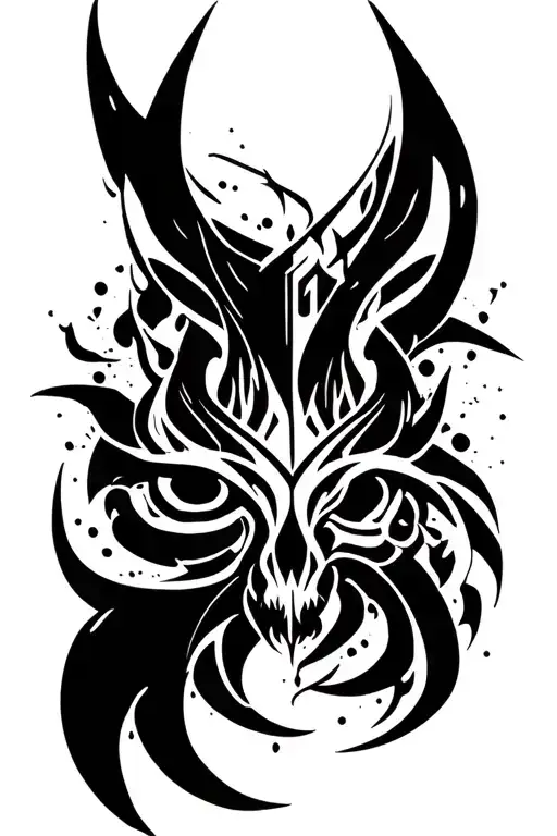 cyber sigilism tattoo design idea