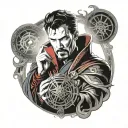 Dr strange world tattoo design idea