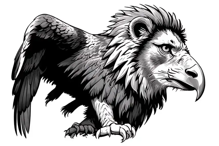 bald eagle, lion, Tennessee vols, smoky mountains tattoo design idea