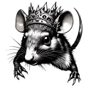 stylized Rat king tattoo design idea