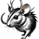 stylized Rat king tattoo design idea