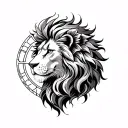 Leo y virgo zodiac sign tattoo design idea