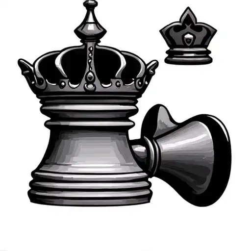 chess pieces king and queen chess pieces tattoo design idea
