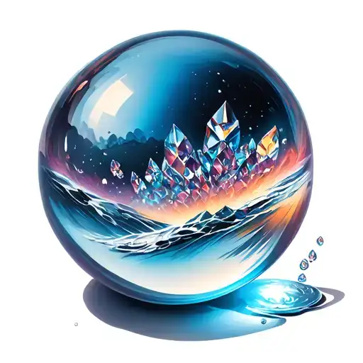 crystal ball tattoo design idea
