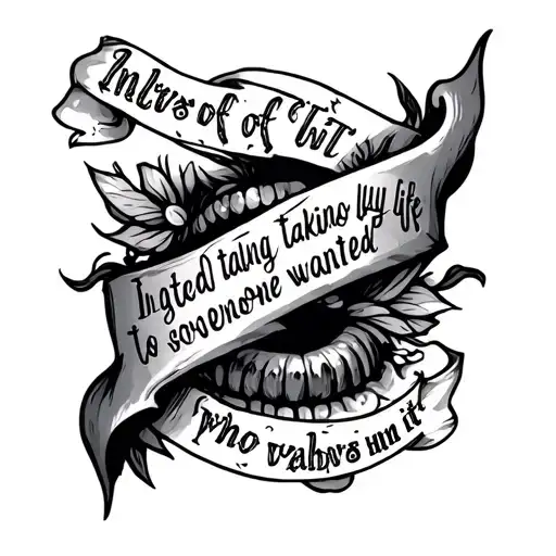 Forearm tattoo that says "Instead of taking my life i gave it to someone who wanted it" tattoo design idea
