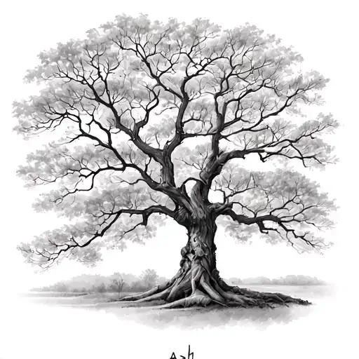 Ash tree tattoo design idea