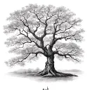 Ash tree tattoo design idea