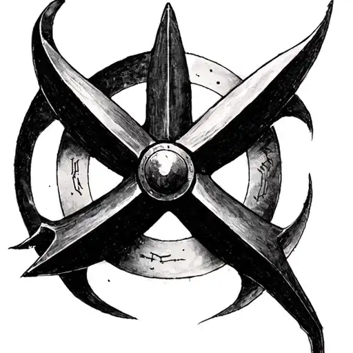 Uchiha Themed 5 pointed Shuriken shoulder tattoo design tattoo design idea