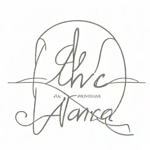 Alma name written tattoo design idea