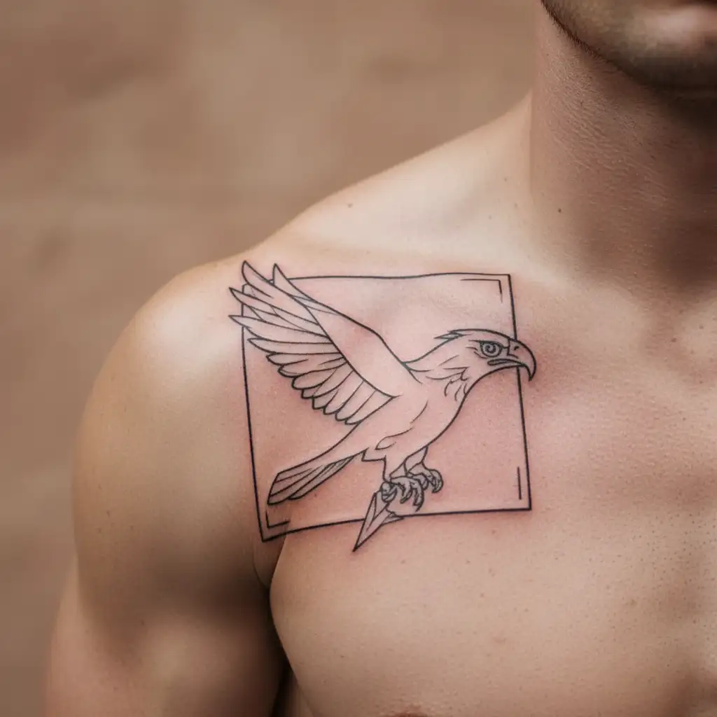 crown hawk crown tattoo design idea