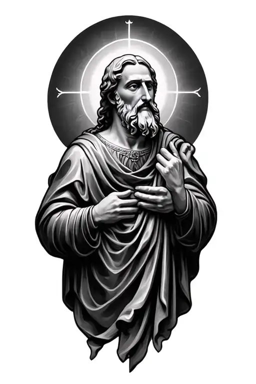 Saint Peter tattoo design idea
