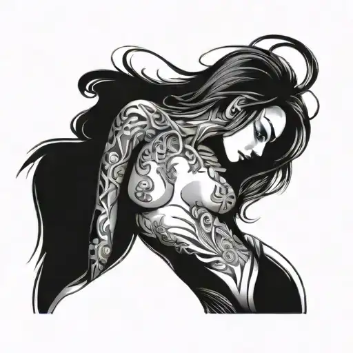 sexy and lust design which attracts men for ladies lower back tattoo design idea