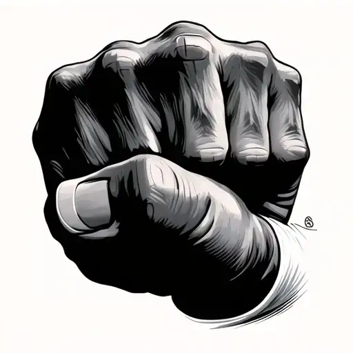 fist bump tattoo design idea