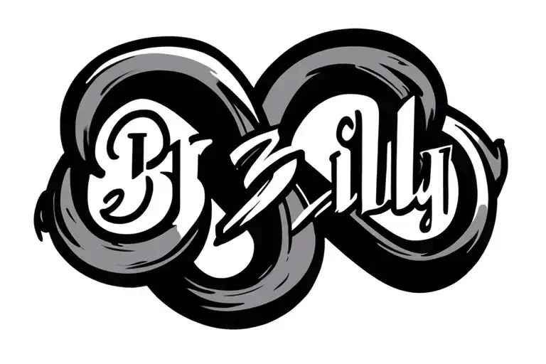 infinity symbol with the name Billy tattoo design idea