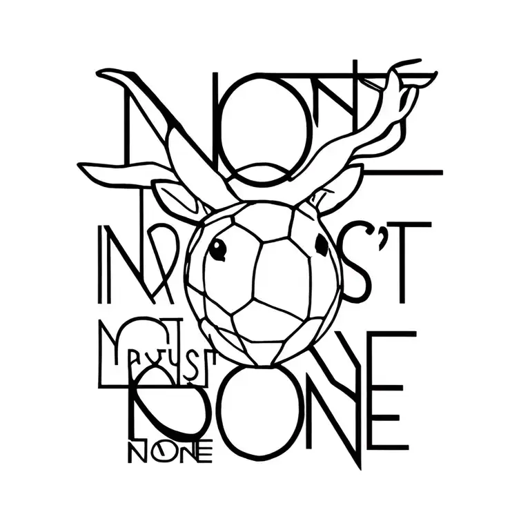 A beautiful geometric style tattoo Or a plan that doesn't include a beautiful moon. ‌Text Don't Trust no one top Tattoo A special design for the family in the corner Gocheki design for football and also for cars Wild Deer tattoo design idea