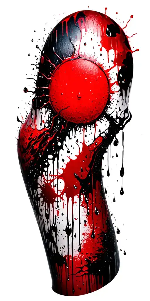 a sun melting into rain drops. tattoo design idea
