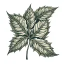 pot leafs spreading tattoo design idea