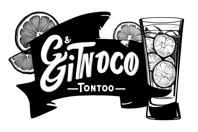 Gin And Tonic tattoo design idea