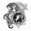 Sagittarius Scorpio and Cancer zodiac tattoo design idea