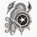 Sagittarius Scorpio and Cancer zodiac tattoo design idea