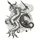Sagittarius Scorpio and Cancer zodiac tattoo design idea