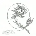 infinity thistle dad memorial tattoo design idea