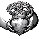 Claddagh tattoo design idea