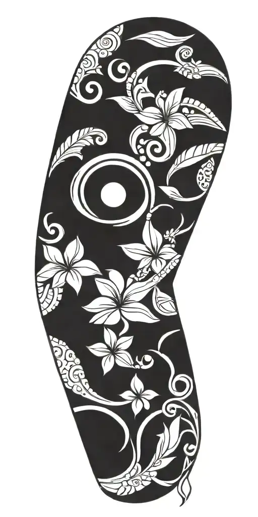 Hawaii girl inspired tattoo design idea