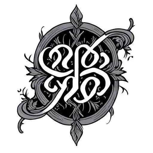 Two Word Ambigram Generator tattoo design idea