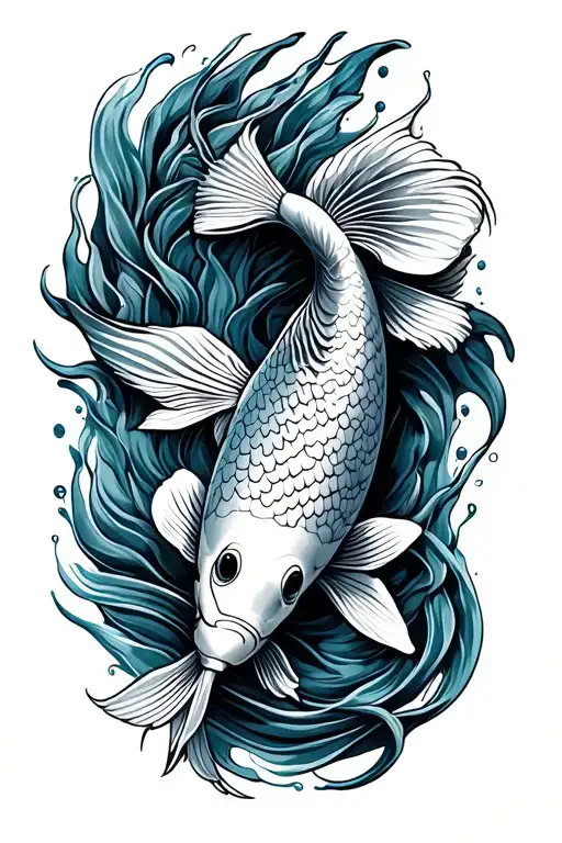 koi fish tattoo design idea