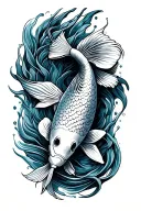 koi fish tattoo design idea