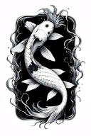 koi fish tattoo design idea