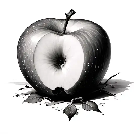 Bitten Apple tattoo design idea
