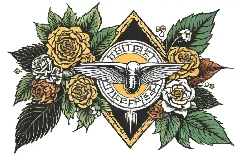 led zeppelin + nature  tattoo design idea